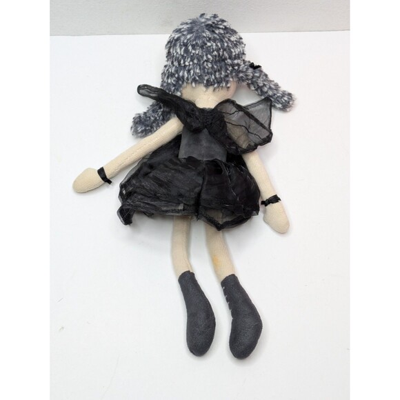Jellycat Dark Goth Fairy Fae Plush Stuffed Animal Doll Retired Emo 14" FLAWS - Picture 2 of 11